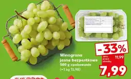 Kaufland Winogrona jasne bezpestkowe oferta