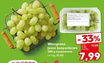 Kaufland Winogrona jasne bezpestkowe oferta