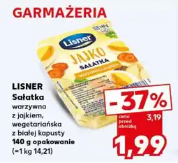Kaufland LISNER Sałatka warzywna z jajkiem, wegetariańska z białej kapusty 140 g opakowanie oferta