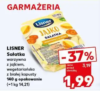 Kaufland LISNER Sałatka warzywna z jajkiem, wegetariańska z białej kapusty 140 g opakowanie oferta