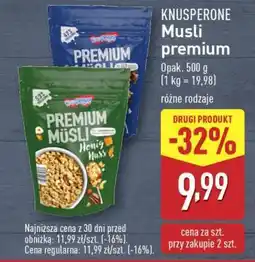 ALDI KNUSPERONE Musli premium oferta