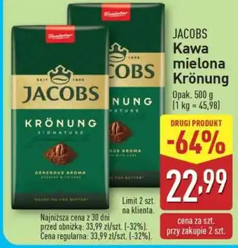 ALDI JACOBS Kawa mielona Krönung oferta