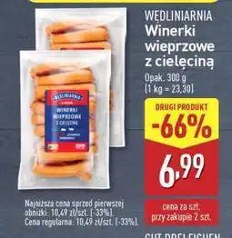 ALDI Wędlinarnia Winerki wieprzowe z cielęciną oferta