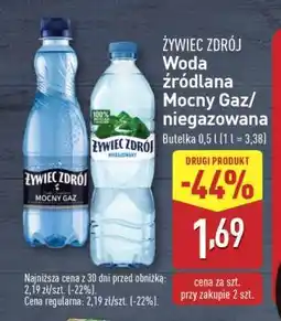 ALDI Żywiec Zdrój Woda źródlana Mocny Gaz/niegazowana oferta