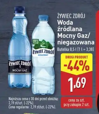 ALDI Żywiec Zdrój Woda źródlana Mocny Gaz/niegazowana oferta