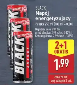 ALDI BLACK Napój energetyzujący oferta