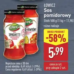 ALDI ŁOWICZ Sos pomidorowy oferta