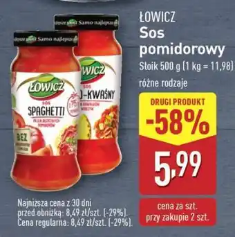 ALDI ŁOWICZ Sos pomidorowy oferta