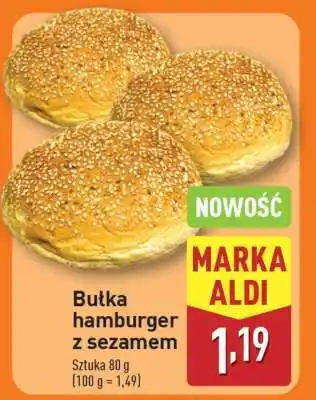ALDI Bułka hamburger z sezamem oferta
