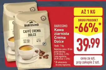 ALDI BARISSIMO Kawa ziarnista Crema Dolce oferta