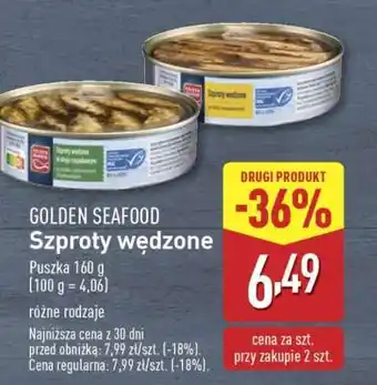 ALDI GOLDEN SEAFOOD Szproty wędzone oferta