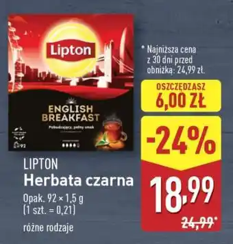 ALDI LIPTON Herbata czarna oferta