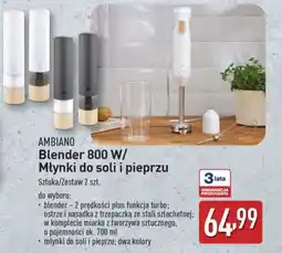 ALDI Ambiano Blender 800 W/Mlynki do soli i pieprzu oferta