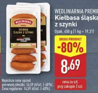 ALDI Kiełbasa śląska z szynki oferta
