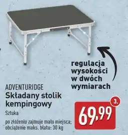 ALDI ADVENTURIDGE Skladany stolik kempingowy oferta