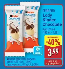 ALDI FERRERO Lody Kinder Chocolate oferta