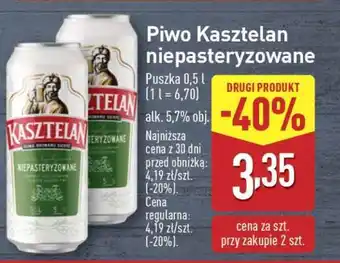 ALDI Piwo Kasztelan Niepasteryzowane oferta
