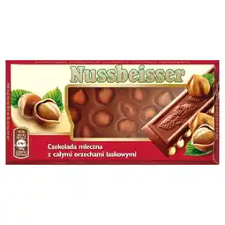 Auchan Nussbeisser Czekolada mleczna z całymi orzechami laskowymi 100 g oferta