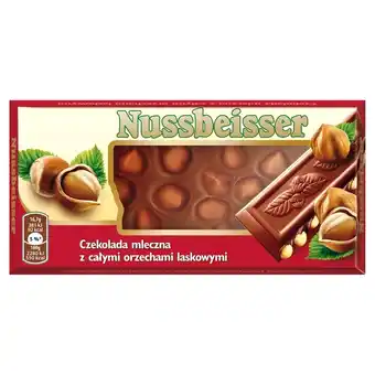 Auchan Nussbeisser Czekolada mleczna z całymi orzechami laskowymi 100 g oferta