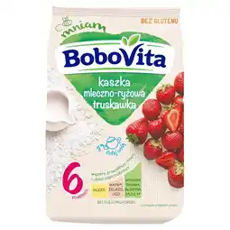 E.Leclerc BoboVita Kaszka mleczno-ryżowa truskawka po 6. miesiącu 230 g oferta