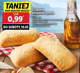 Lidl Ciabatta pszenno-żytnia oferta