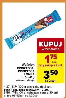 Carrefour Express Wafelek PRINCESSA, PRINCESSA LONGA różne rodzaje oferta