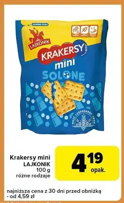 Carrefour Express Krakersy mini LAJONIK różne rodzaje oferta