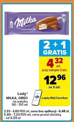 Carrefour Express Lody MILKA, OREO na patyku różne rodzaje oferta