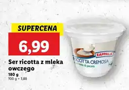 Lidl Ser ricotta z mleka owczego ZAPPALA oferta