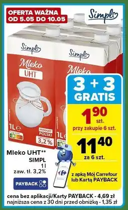 Carrefour Express Mleko UHT SIMPL 1l 3.2% oferta