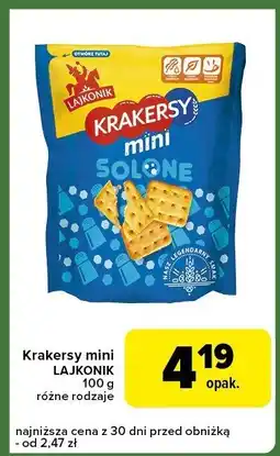 Carrefour Express Krakersy mini LAJKONIK 100g oferta