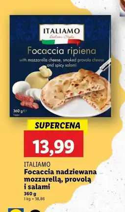 Lidl Focaccia mozzarella provola i salami Italiamo oferta
