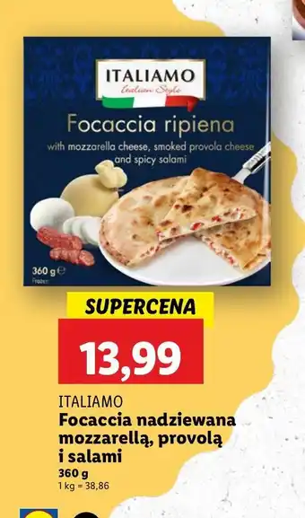 Lidl Focaccia mozzarella provola i salami Italiamo oferta