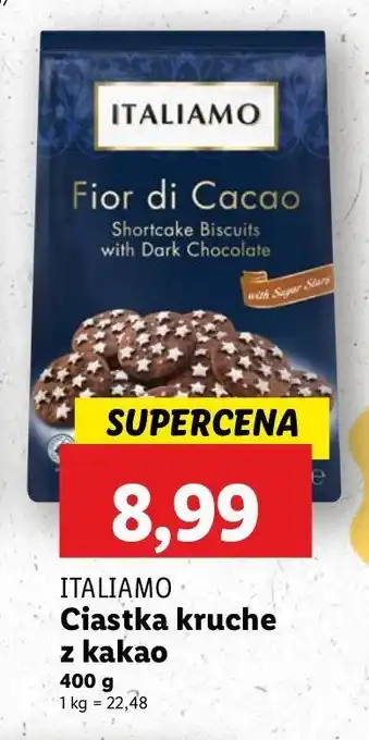 Lidl Ciastka kruche z kakao Italiamo oferta