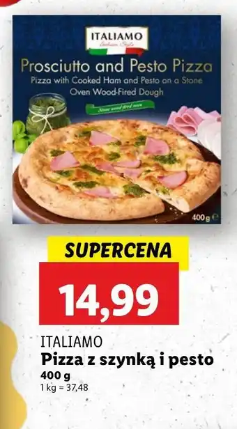 Lidl Pizza prosciutto i pesto Italiamo oferta