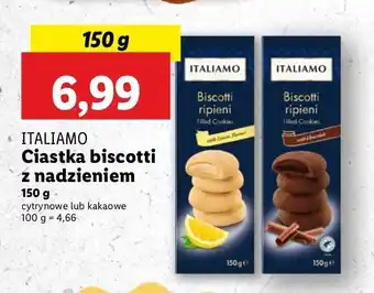 Lidl Ciastka z nadzieniem z kremem czekoladowym Italiamo oferta