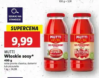 Lidl Sos salsa z pomidorów pizzutello Mutti oferta