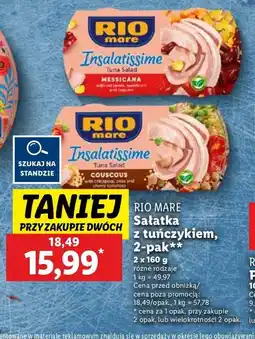 Lidl Sałatka z tuńczyka z kuskusem i warzywami Rio mare insalatissime oferta