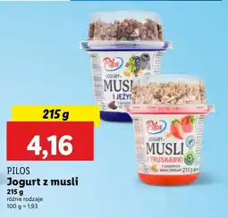 Lidl Jogurt z musli i truskawkami Pilos oferta