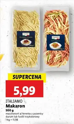 Lidl Makaron fusilli pugliesi tris Italiamo oferta