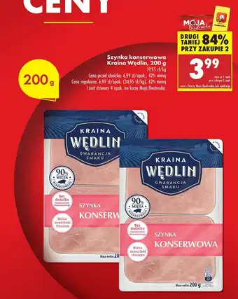 Biedronka Szynka konserwowa Kraina wędlin oferta