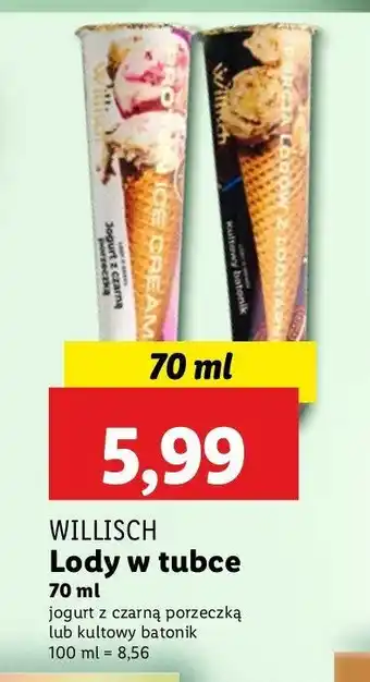 Lidl Lody kultowy batonik Willisch oferta