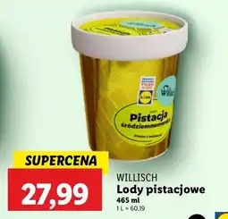 Lidl Lody pistacja śródziemnomorska Willisch oferta