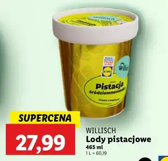 Lidl Lody pistacja śródziemnomorska Willisch oferta
