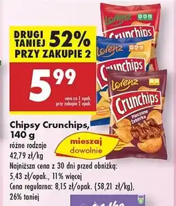 Biedronka Chipsy pieczone żeberka Crunchips Crunchips lorenz oferta