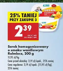 Biedronka Serek wanilia Rolmlecz oferta