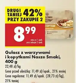 Biedronka Gulasz z warzywami i kopytkami Nasze smaki oferta