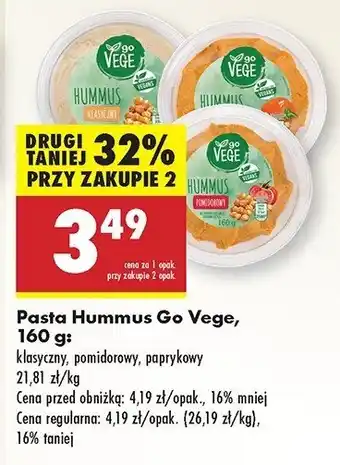Biedronka Hummus paprykowy Govege oferta