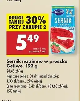 Biedronka Sernik na zimno Gellwe oferta