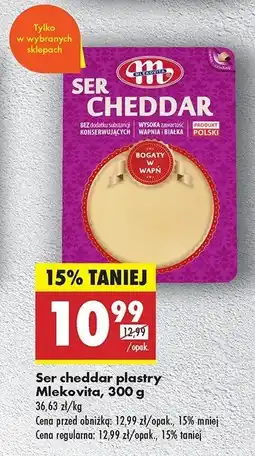 Biedronka Ser cheddar plastry Mlekovita oferta